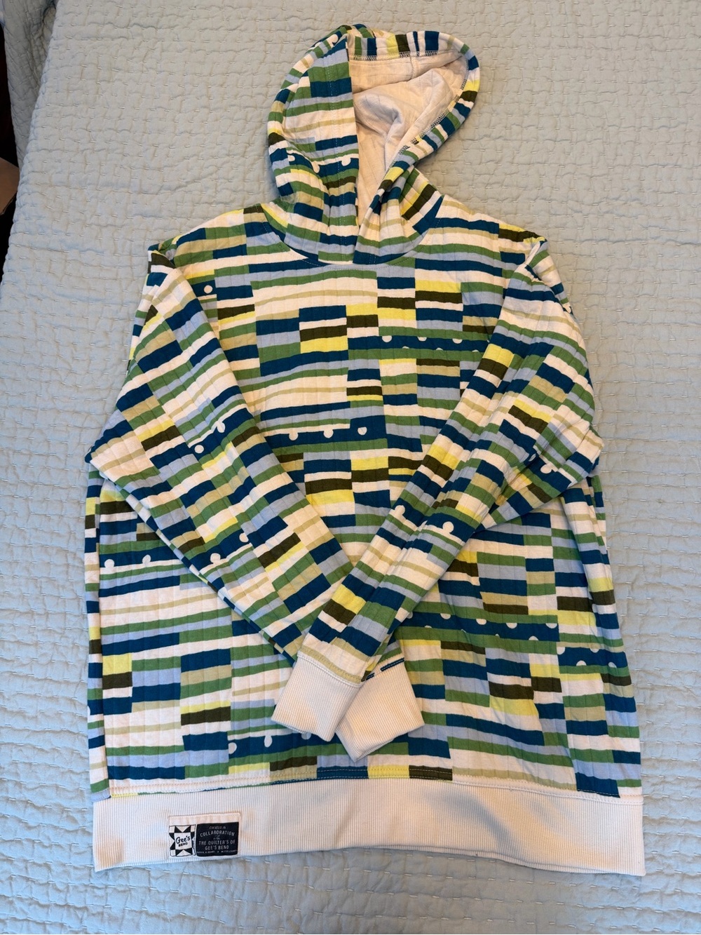 Target Black History Month x Gees Bend Quilters Hoodie Patchwork Stripe Size L - Picture 3 of 9
